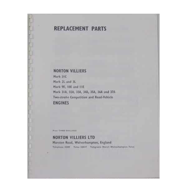 Parts Book, Villiers 9E-37A
